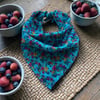 Mavi Renk Küçük Çiçekli %100 Koton Bandana