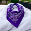 Mor Renk  desenli %100 Koton Bandana