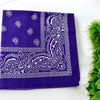 Mor Renk Etnik Desenli %100 Koton Bandana