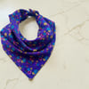 Mor Renk Küçük Çiçekli %100 Koton Bandana