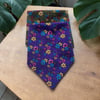 Mor ve yeşil  Renk Küçük Çiçekli 2'li %100 Koton Bandana