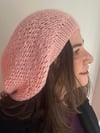 Pembe Renk El Örgüsü Hafif Simli Bere