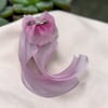 Pembe Renk Şeffaf Model Klipsli Ve Kuyruklu Saç Tokası