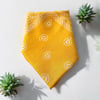 Sarı Renk Etnik Desenli %100 Koton Bandana, Saç Bandı