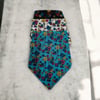 Siyah, Beyaz ve Mavi Renk Küçük çiçekli %100 Koton Bandana