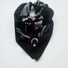 Siyah Renk %100 Koton Atatürk Portreli ve Imzalı 55X55 Bandana, 29 Ekim, 23 Nisan