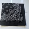 Siyah Renk  desenli %100 Koton Bandana