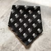 Siyah Renk Kurukafa desenli %100 Koton Bandana