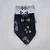 Siyah Ve Beyaz Kedi Figürlü 2'li %100 Koton Bandana