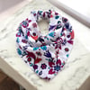 Siyah ve Beyaz Renk  Çiçek Desenli 2'liÇok Amaçlı %100 Koton Bandana 