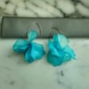 Turkuaz Renk Akrilik  Küpe Uzunluk 7 Cm