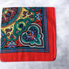 Turuncu Renk içi renkli desenli%100 koton Bandana