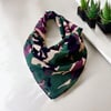 Unisex Asker desenli %100 Koton Bandana