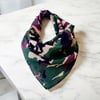 Unisex Asker desenli %100 Koton Bandana