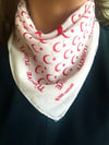 Unisex Beyaz Renk İçerisinde Ay Yıldızlı %100 Koton  29 Ekim Bandana