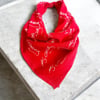 Unisex Üçlü Kırmızı, Beyaz Ve Siyah Renk Atatürk İmzalı %100 Koton Bandana
