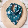 Yeşil Renk Güneş desenli %100 Koton Bandana