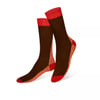 Cupcake women's socks, 36-39, brown pink cup