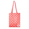 Fabric bag DM size 40x35 cm, pink  Polka Dots