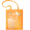 Fabric cow bag, size 40x35 cm, orange