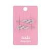 Hairpins-invisible for hair FIRE SILVER 2 pcs  sugargem