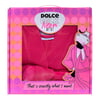 Set 230 (pink neon slippers + robe) box