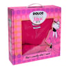 Set 230 (pink neon slippers + robe) box