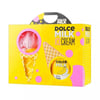 Set 258 (ice cream washcloth yellow/rose + g.d.d.banana fl 300 ml) box