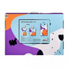 Set 273 (Robe + towel orange-violet stain pattern) box