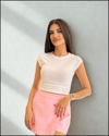Denim  Pembe Şort Etek