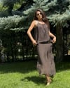 İp Askılı Acı Kahve Elbise