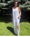 İp Askılı Beyaz Elbise