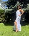 İp Askılı Beyaz Elbise