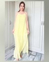 Sarı İpek Askılı Elbise