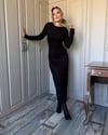 Siyah Triko Uzun Elbise
