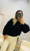 Basic Fit Yumuşak Dokulu Siyah Kazak