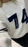 Baskılı Şardonlu Sweatshirt Ekru