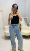 Beli Lastikli Rahat Kesim Denim Pantolon