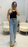 Beli Lastikli Rahat Kesim Denim Pantolon