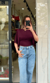 Beyaz Belden Oturtmalı Yarasa Kol Bluz