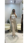Beyaz Crop Top T-shirt
