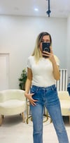 Bisiklet Yaka Basic Body - Beyaz