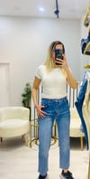 Bisiklet Yaka Basic Body - Beyaz
