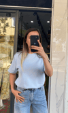 Coss Marka Tam Pamuk T-Shirt - Mavi