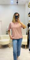 Coss Marka Tam Pamuk T-Shirt - Pembe
