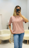 Coss Marka Tam Pamuk T-Shirt - Pembe