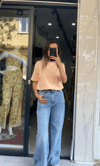 Coss Marka Tam Pamuk T-Shirt - Yavruağzı