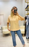 Coss Marka Tam Pamuk T-Shirt - Yavruağzı