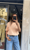 Coss Marka Tam Pamuk T-Shirt - Yavruağzı