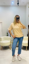 Coss Marka Tam Pamuk T-Shirt - Yavruağzı